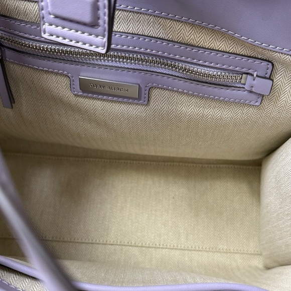 NWT 💟Tory Burch Purple Heather Ella Bio Small Tote Tote Bag - Picture 11 of 12